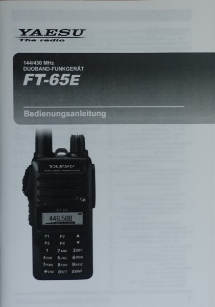 Deutsche Bedienungsanleitung für Yaesu FT-65E