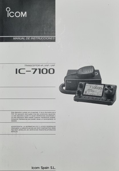 Italienische Bedienungsanleitung für Icom IC-7100