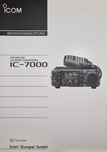 Deutsche Bedienungsanleitung für Icom IC-7000