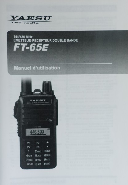 Französische Bedienungsanleitung für Yaesu FT-65E